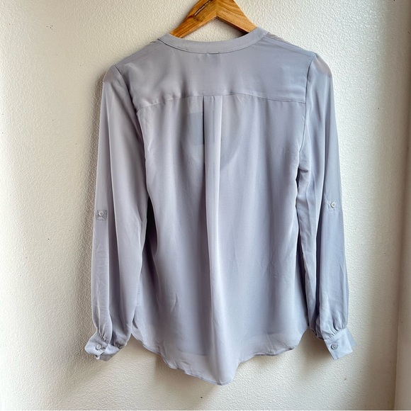 NWT  ASOS | Gray Drape Blouse - Picture 3 of 5